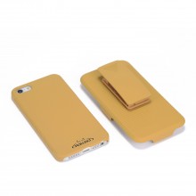 Walleva Yellow Shock Resistant+Holster Case For iPhone 5/5S With Belt Clip